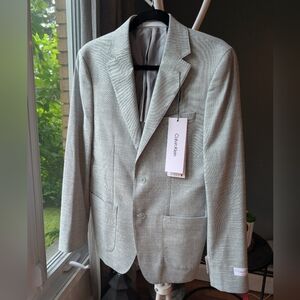 NWT Calvin Klein Gray‎ Sport Coat with Structured Tailoring